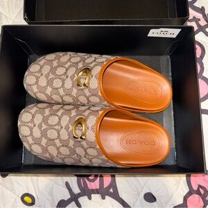 Coach Hadley Sig Logo Print jacquard Clogs
